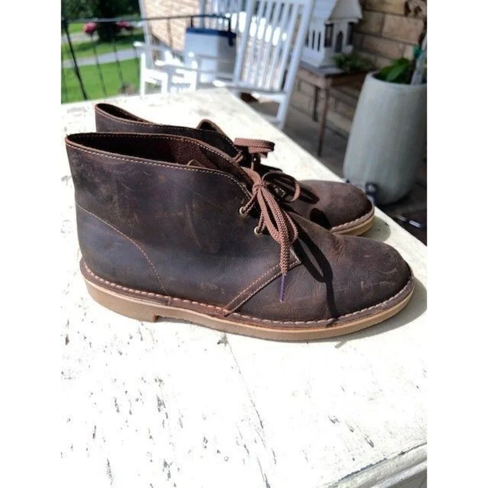 Clarks Men's Bushacre 3 Boot Beeswax Leather Size 10W Brown XCLT